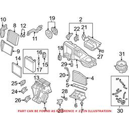 VW HVAC Blend Door Actuator - Passenger Side 1K0907511B